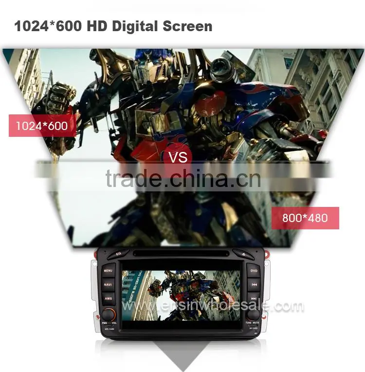 Erisin ES2507B 2 Din 7 inch Touch Screen Android 4.4.4 Car DVD Player for Mercedes W203