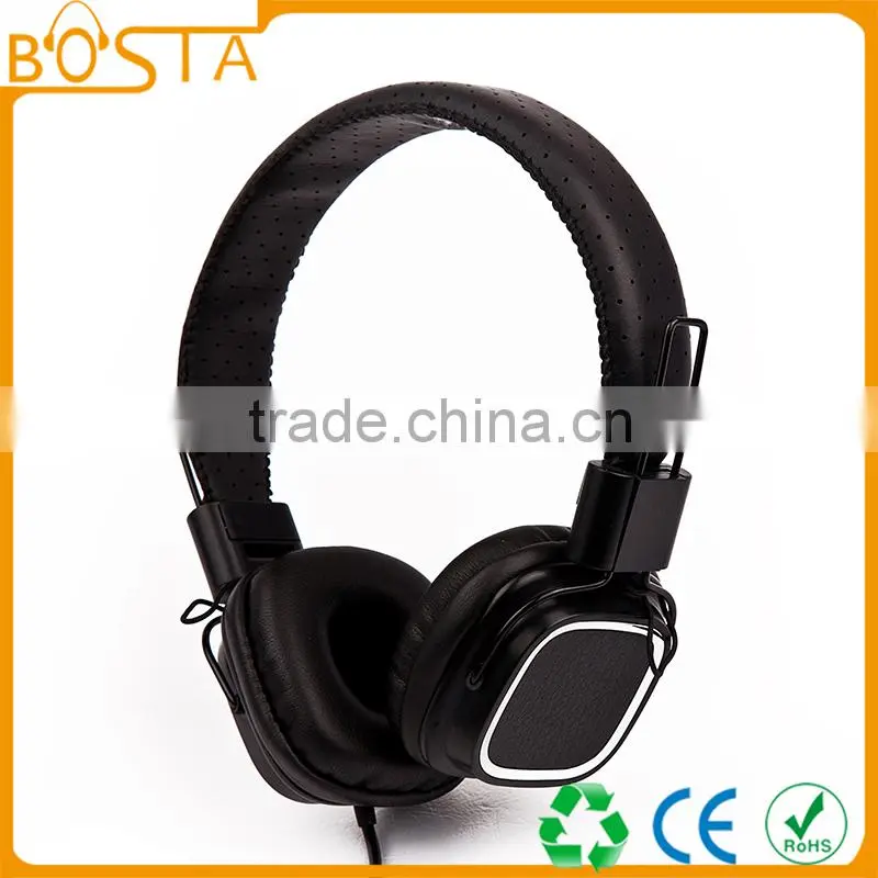 Stereo best stylish fashion design factory direct sales whole black square earcap headphones