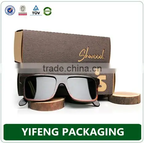Custom plain kraft Brown paper packaging sunglasses box