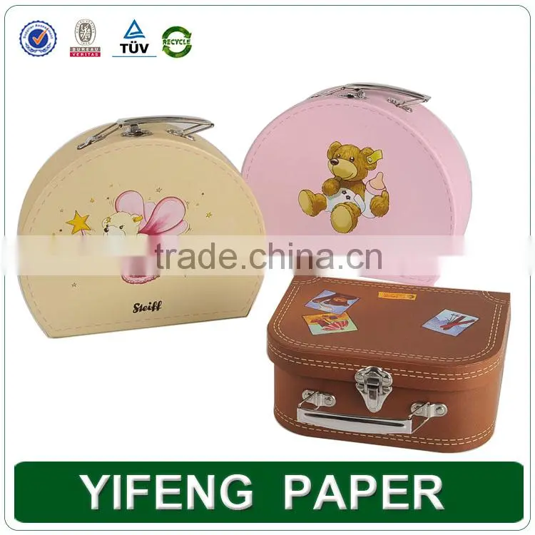 Fancy colored round decorative cardboard storage boxes
