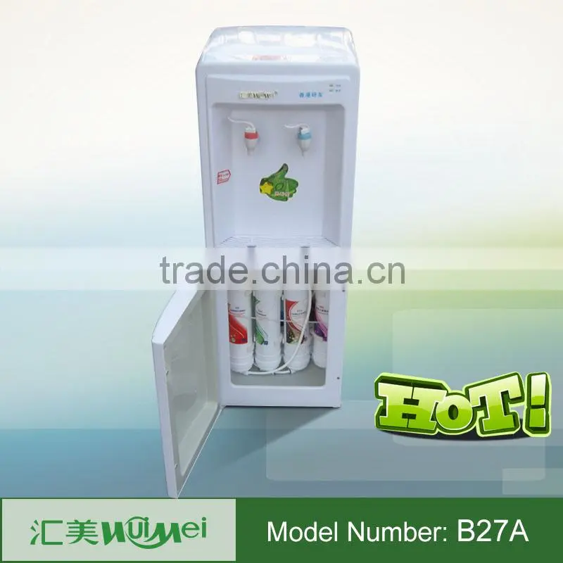Bottled floor standing water dispenser with sterilize cupboard cold and hot water dispenser