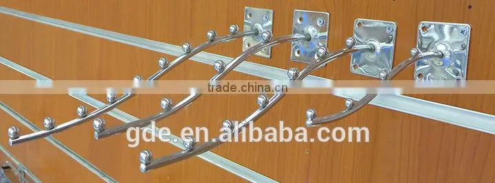 Metal wall-mounted bra display hook with 7 beads