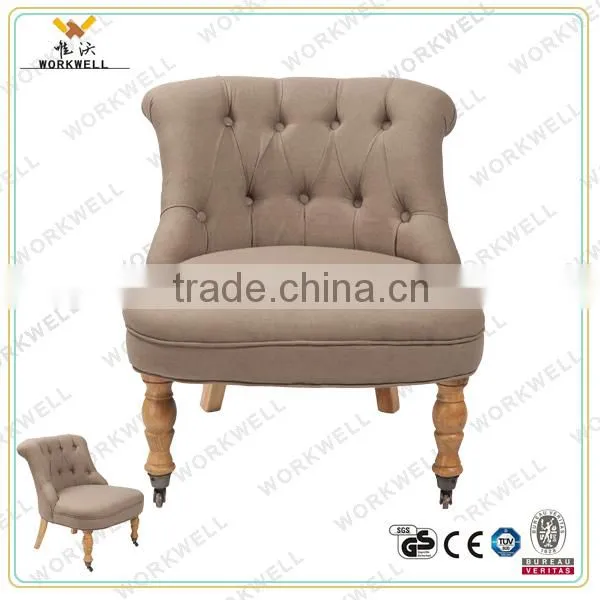 WorkWell high quality dining sofa with Rubber wood legs Kw-D4047