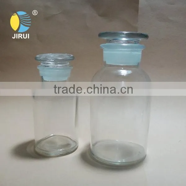 250ml wide open reagent glass jar with lid