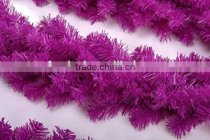 Hot selling 2.7m purple color artificial christmas garland