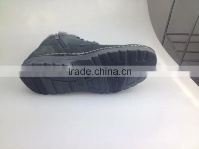 2016 High quality leather boot men warm fur lining light outsole hotsell styles