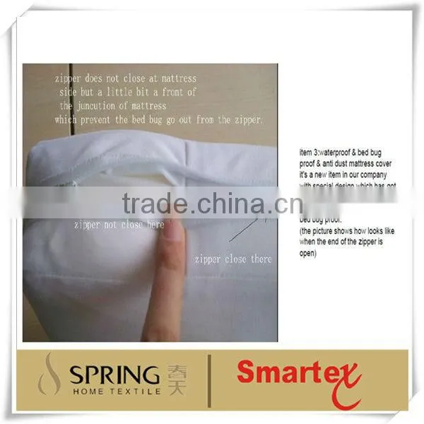 patent waterproof bed bug mattress encasement with zipper design
