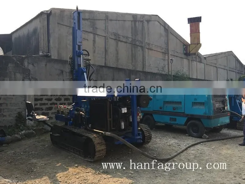 2016 most popular type!HF140Y durable crawler type DTH drilling rig