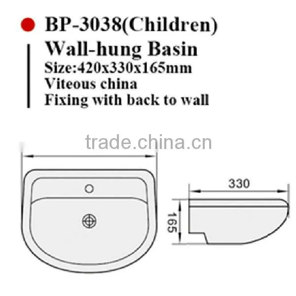 wall hung ceramic basin sanitary ware white color antique bathroom vanities
