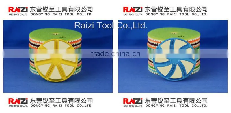 Transitional ceramic polishing pad