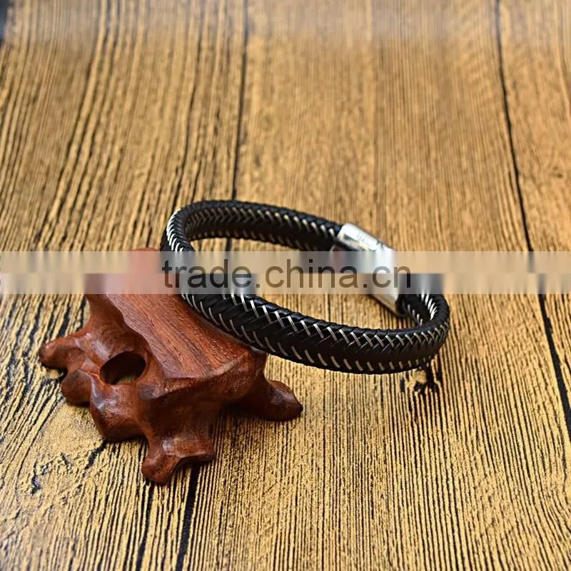 fashion western men metal bracelet bio magnetic bracelet