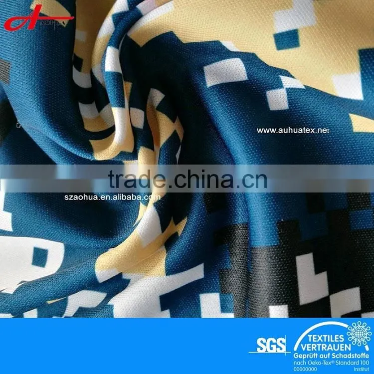 soft handfeeling camouflage printed knitted fabric for men's T-shirt