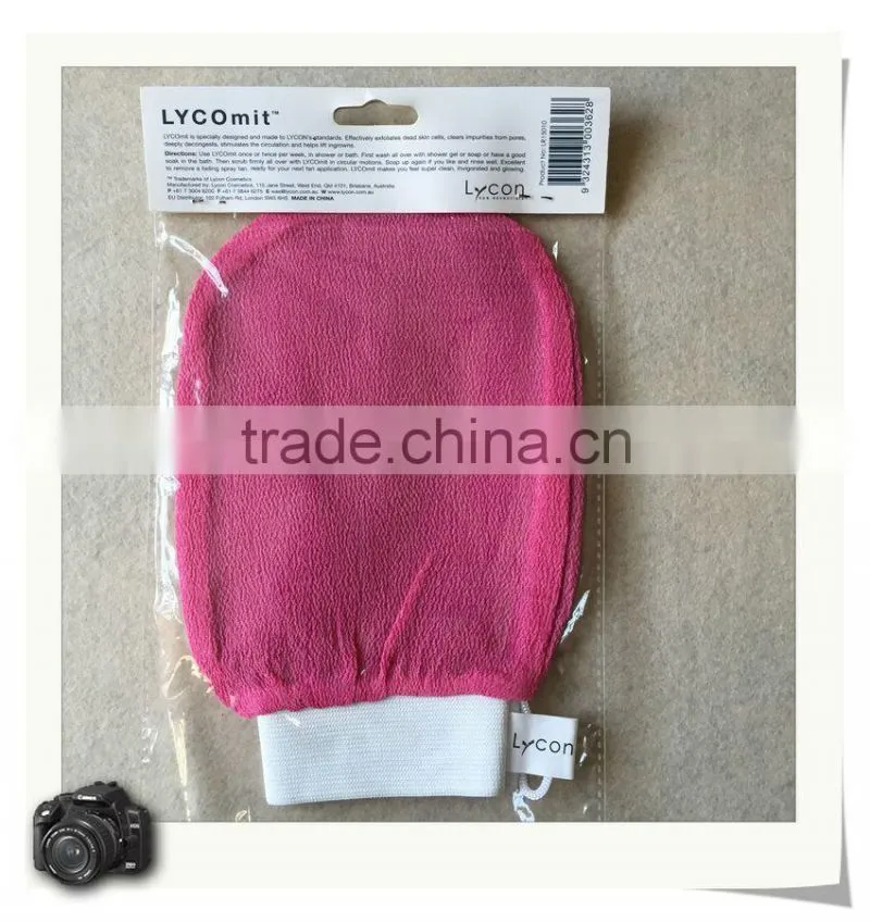 Pink kessa viscose morocco hammam scrub mitt