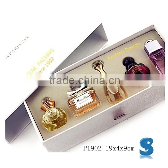French Upper Classes Charming Lady Design UV Printed Art Paper Covered Perfume Gift Packaging Box With Die Cut EVA Insert P1902