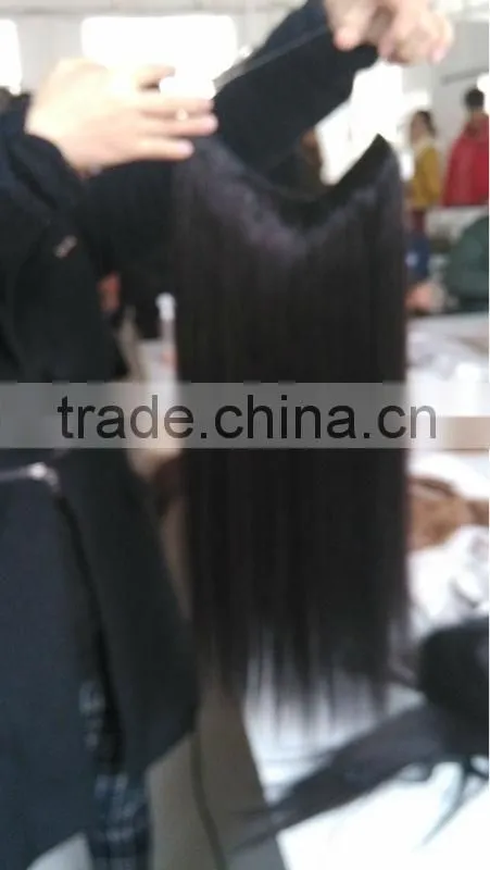 100% human hair Flip In Hair Extensions Halo Hair Extension Good quality