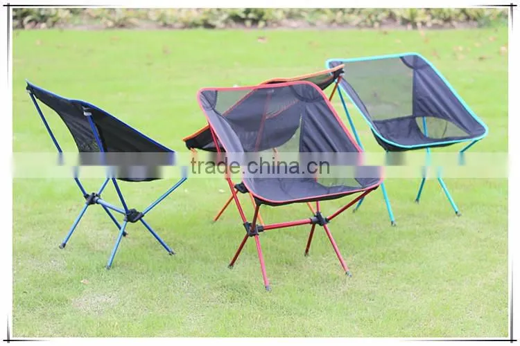 Folding Fishing Chair Yellow Red Blue Cheap Outdoor Adult Folding Half Moon Chair