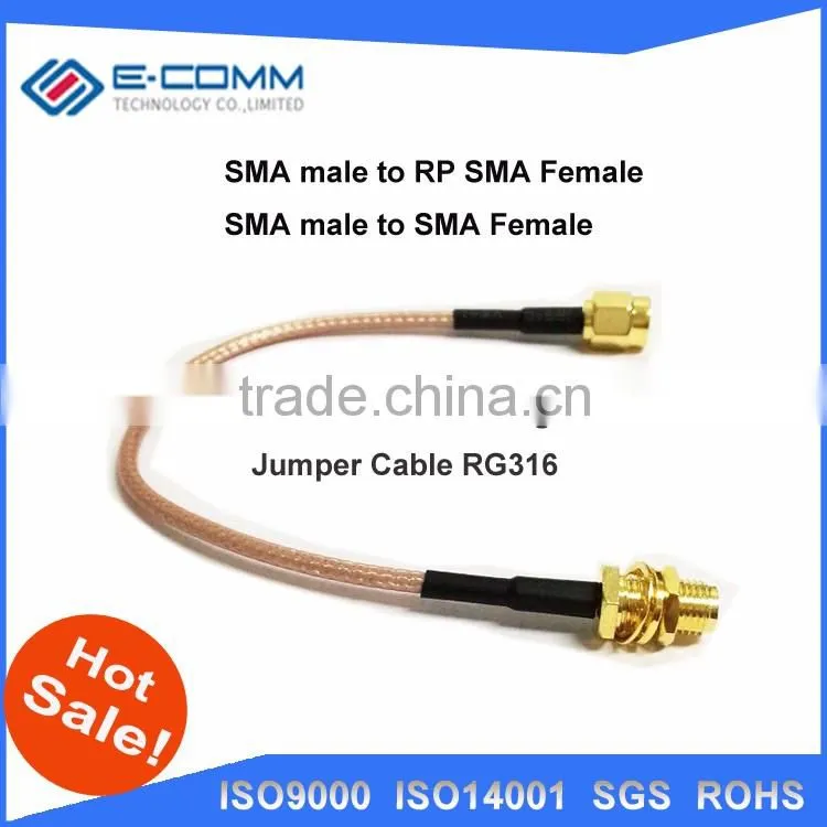 WiFi wireless router Antenna extension cable RF feeder RP SMA male straight to RP SMA female RG316/RG174/RG58 Pigtail