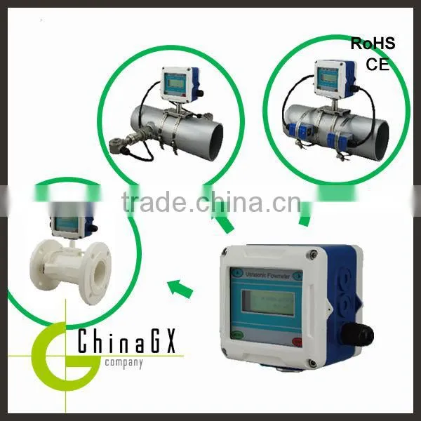 Low cost portable hydraulic and oil ultrasonic flow meter