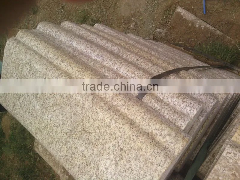 High quality yellow granite split curbstone on sale