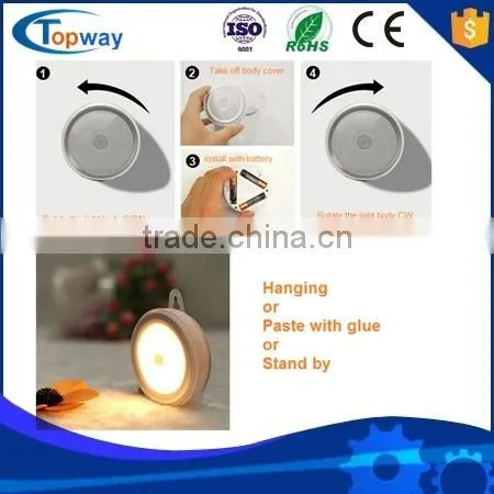Stick or Hung On Wall Automatic LED Sensor Wireless Night Light for room