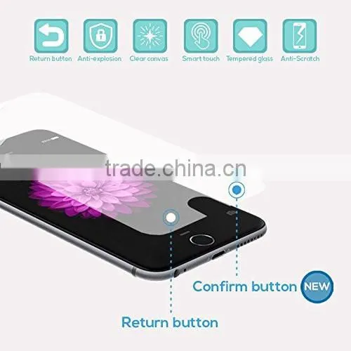 smart key tempered glass screen protector for iphone 6/6plus, added a return key on the screen protector