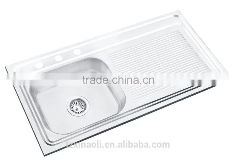 1000x500mm stainless steel sink hot sale for south america satin finish one piece lay on