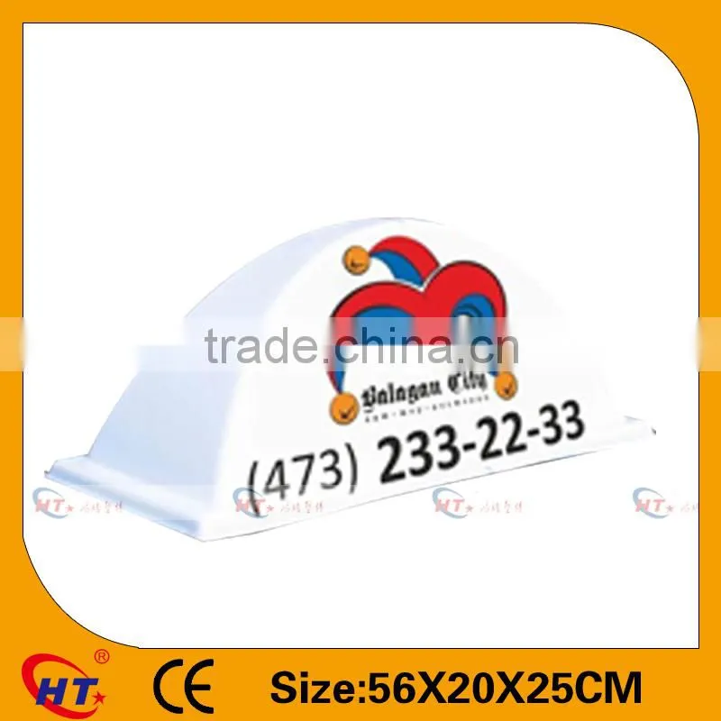 White PP plastic neon taxi sign with high quality