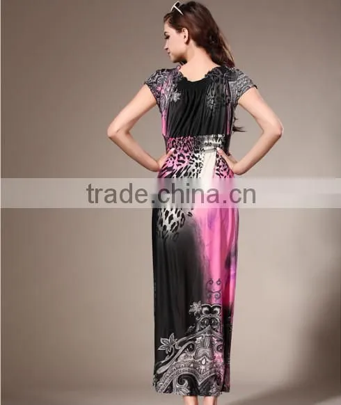 Hot sale pink fat women dresses