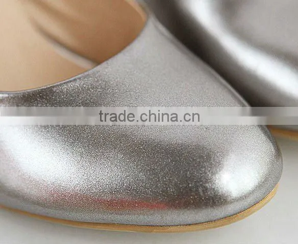 Fashion Gold PU Women Shoes Sexy Wedges Heels Dress Shoes Ladies