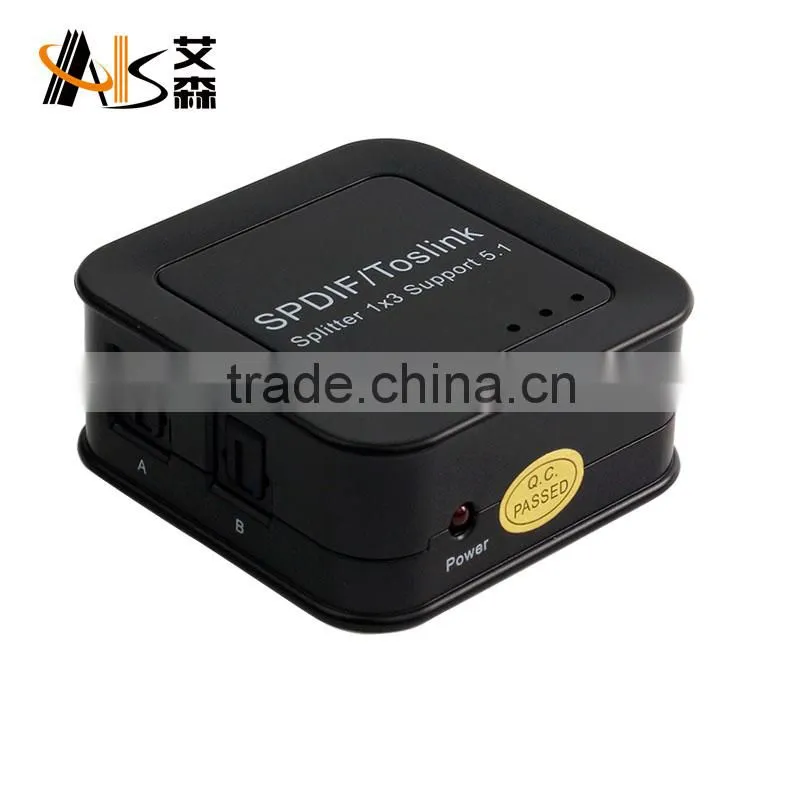 3 way SPDIF/TosLink Audio Optical splitter with best price