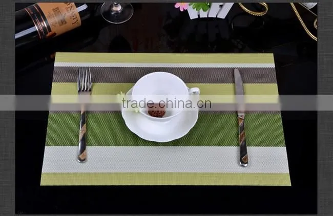 stripe pvc kitchen table mat