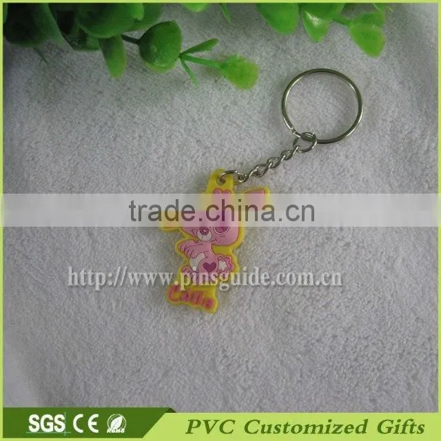 3d soft pvc animal shaped custom keychains for promotional gifts items