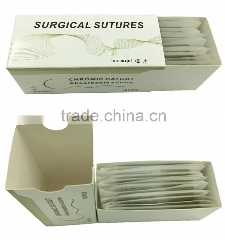 Chromic Catgut Surgical Suture With Needle for Hospital/Clinic