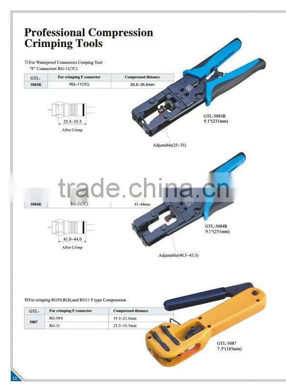 Crimping Tools for F/BNC/RCA connector GTL-5081R