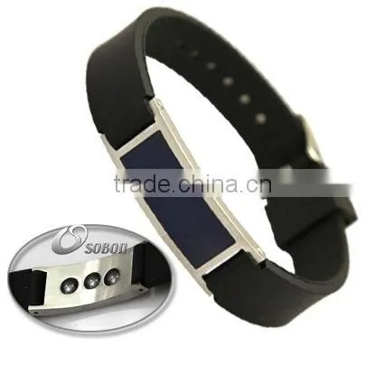 2013 New Arrival Energy Bracelet with Metal Band featured Metal button Exchanged