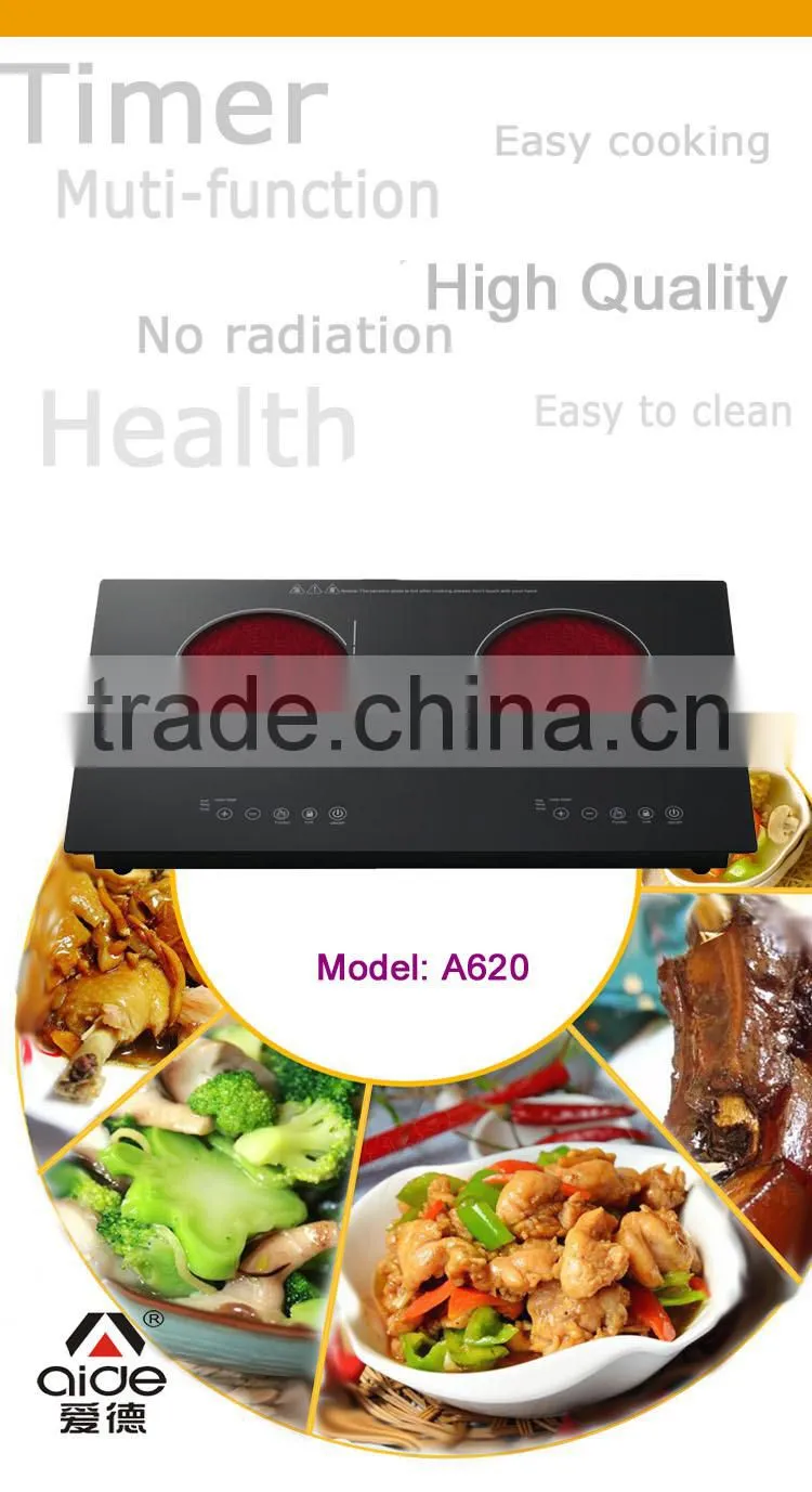 Induction cooker 4000W 2 burner electric ceramic cooktop