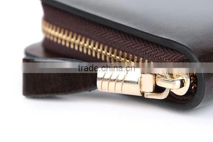 Mens leather clutch bag premium money clip wallet for men