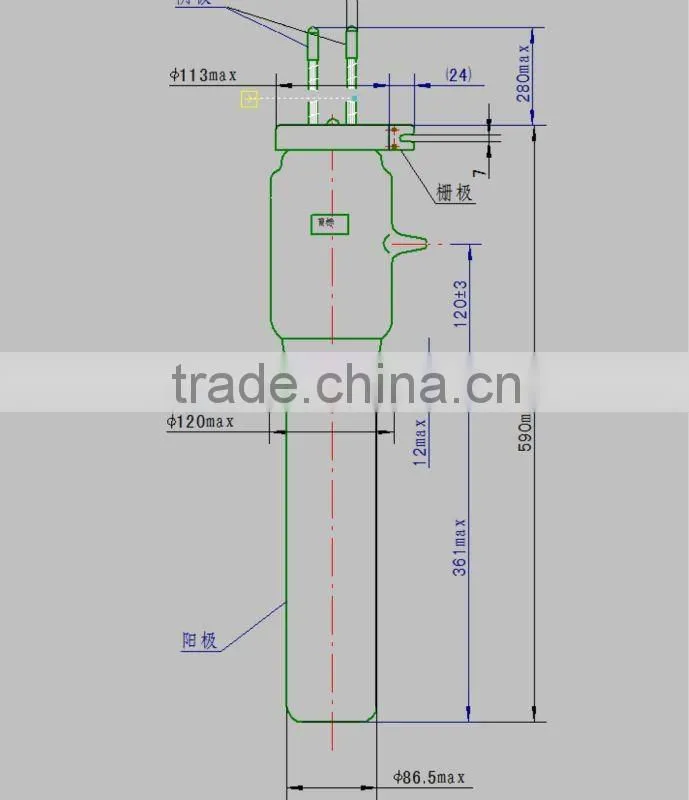 Electron Tube FU-431S Vacuum tube FU-431S Electronic FU-431S