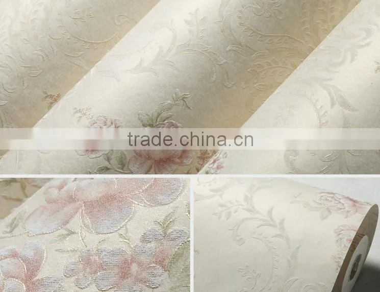 interior design wall paper decoration flowers 3d wall paper design