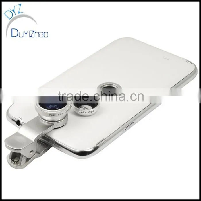 New wholesale 3 in 1 fisheye Fish Eye +Wide Angle +macro Camera cell Phone Lens