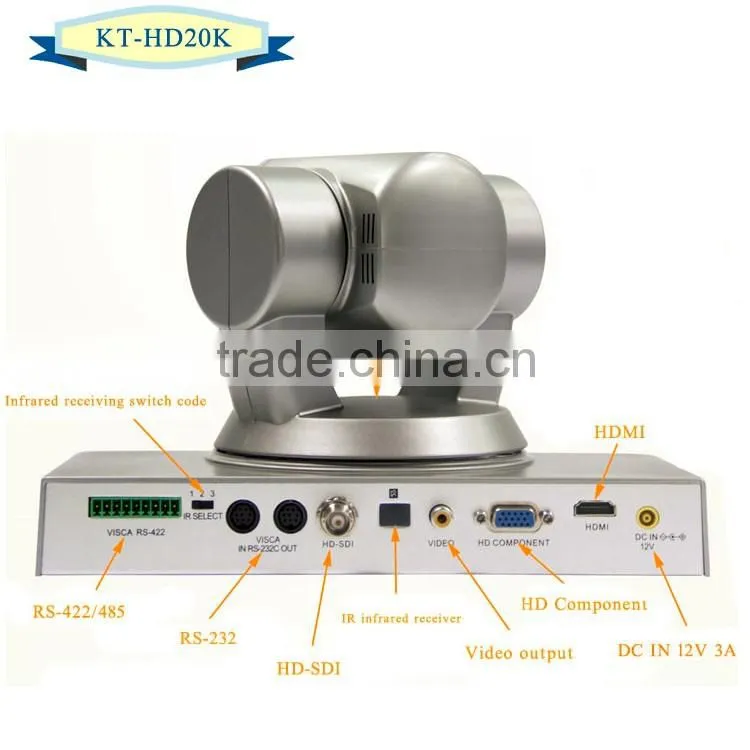 30x zoom visca 1080i optical CCTV video conferencing camera