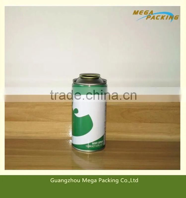 3 piece aerosol tin can for perfume/body spray/cosmetics