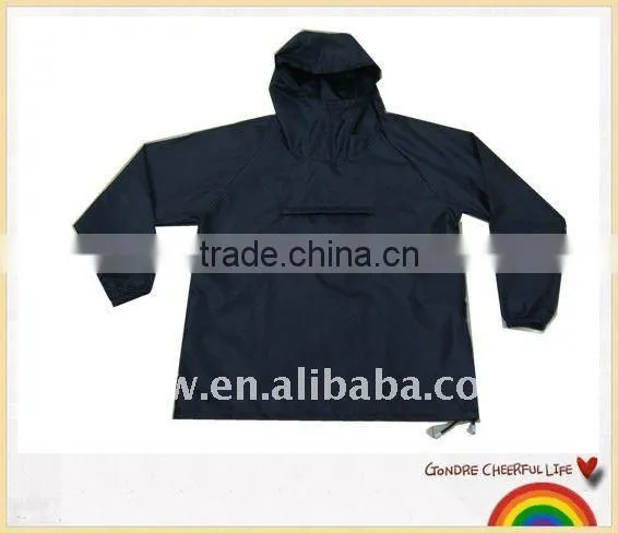 Adult waterproof 210T polyester rain jacket