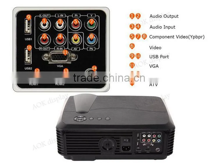 Built-in Wifi Android4.2 System 4200 Lumens For Home Cinema Theater Games Education Business Party Meeting With USB TV HDMI