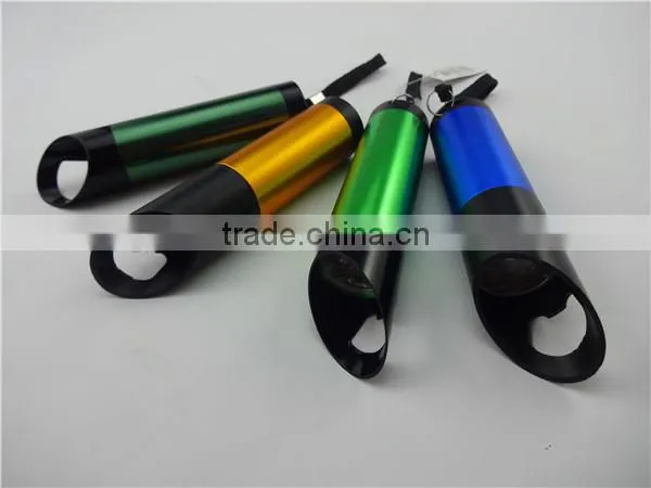 GS-8088 Multifunction Aluminum Alloy Small 3 LED Flashlight / Keychain / Bottle Opener