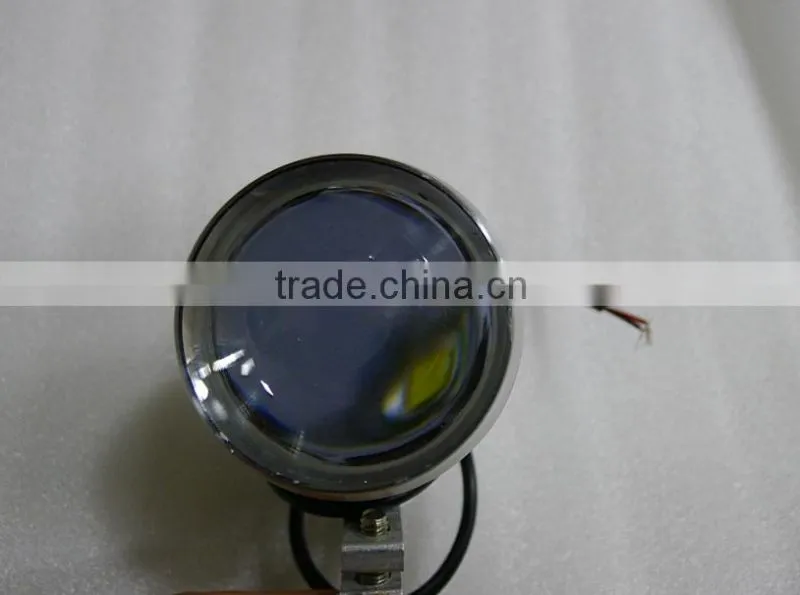 12V Black 30W U2 LED Laser Gun Day waterproof Spot Light Motorcycle Driving Front Headlight