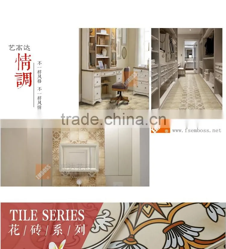 customized 200x200mm kitchen tile porcelain rustic glazed wall floor tile