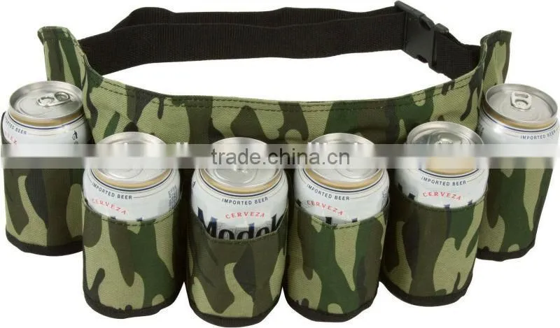 6 can beer bottle holder camouflage fanny pack