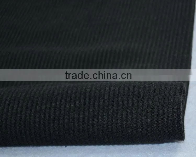 Jiufan Textile Hot Sale Plain Dyed 2*2 RIB Knitted Fabric Rayon Polyester Spandex Fabric