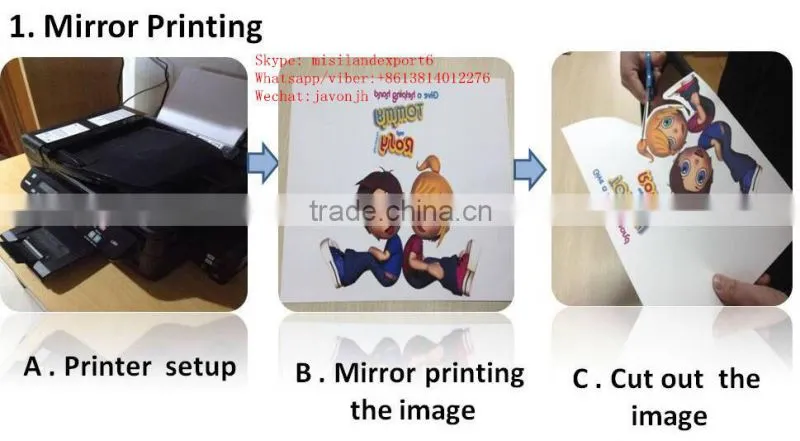 High Quality: Inkjet Light&Dark t-shirts heat transfer paper, imported from Germany